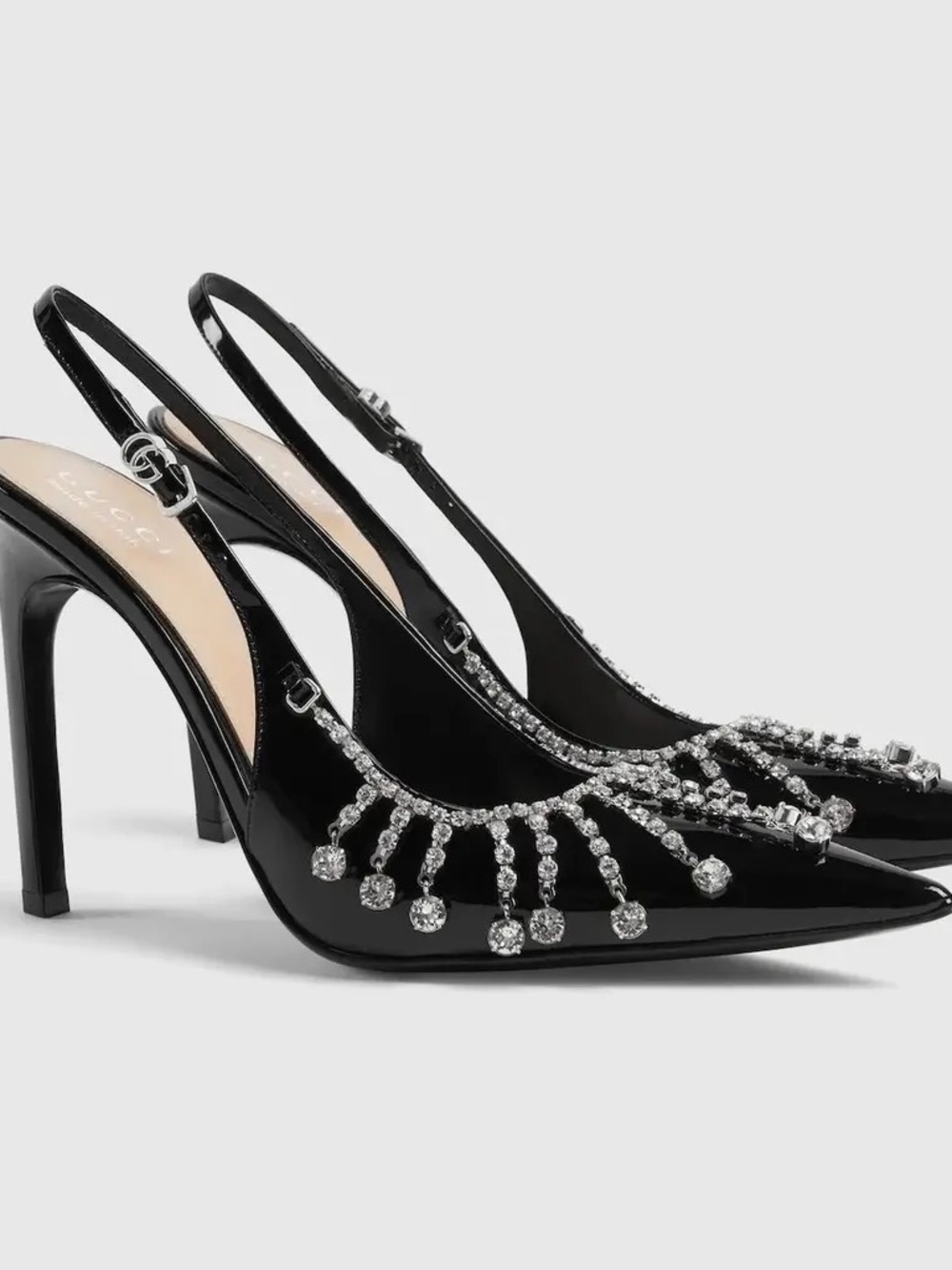 Gucci Crystal Chain Heels SIZE 39